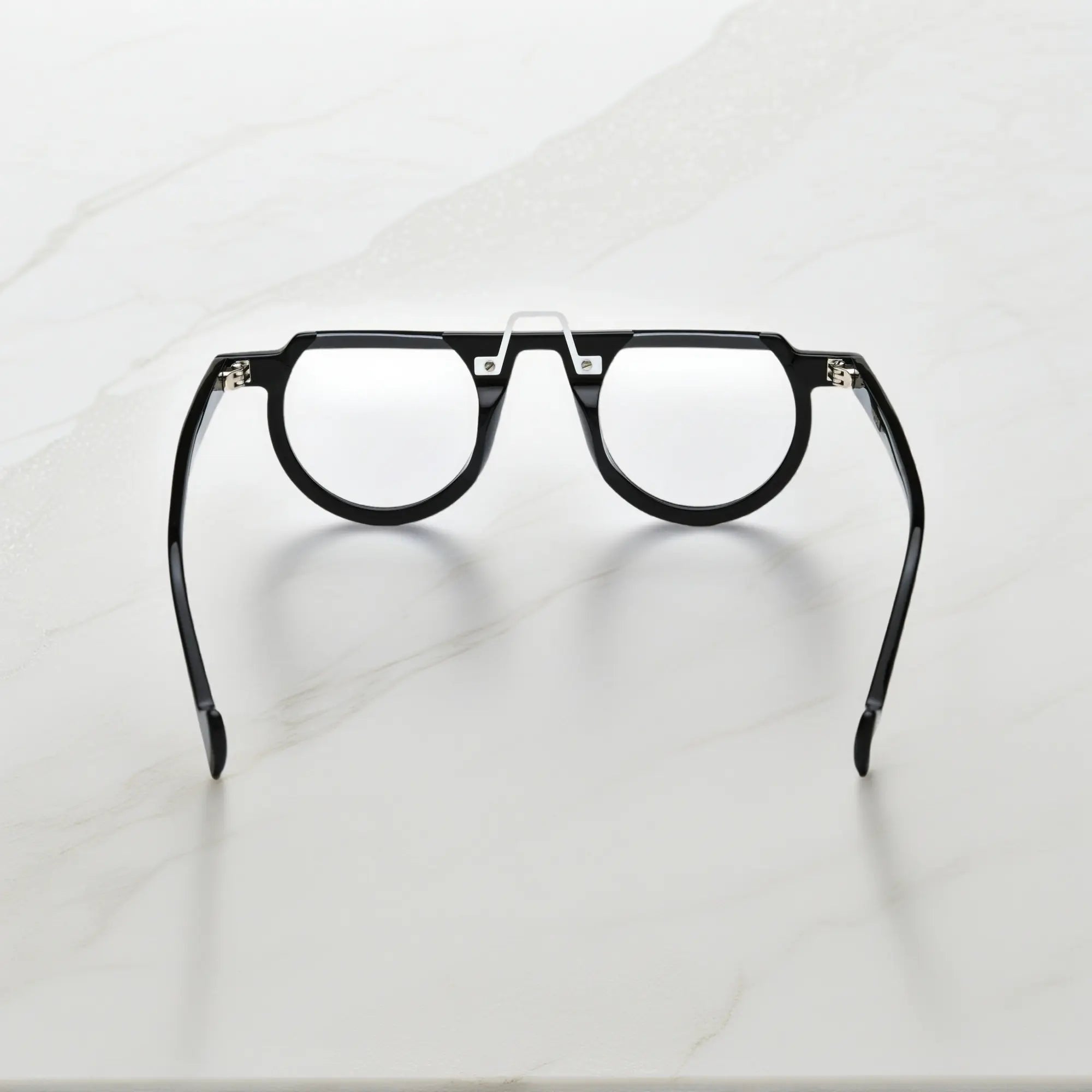 Back view showing black polished finish on the VL19383 round frame